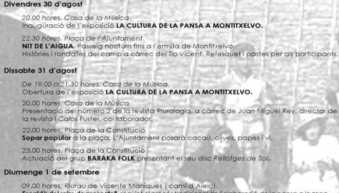Montitxelvo: Festa de l'”escaldà” amb música i ball tradicional